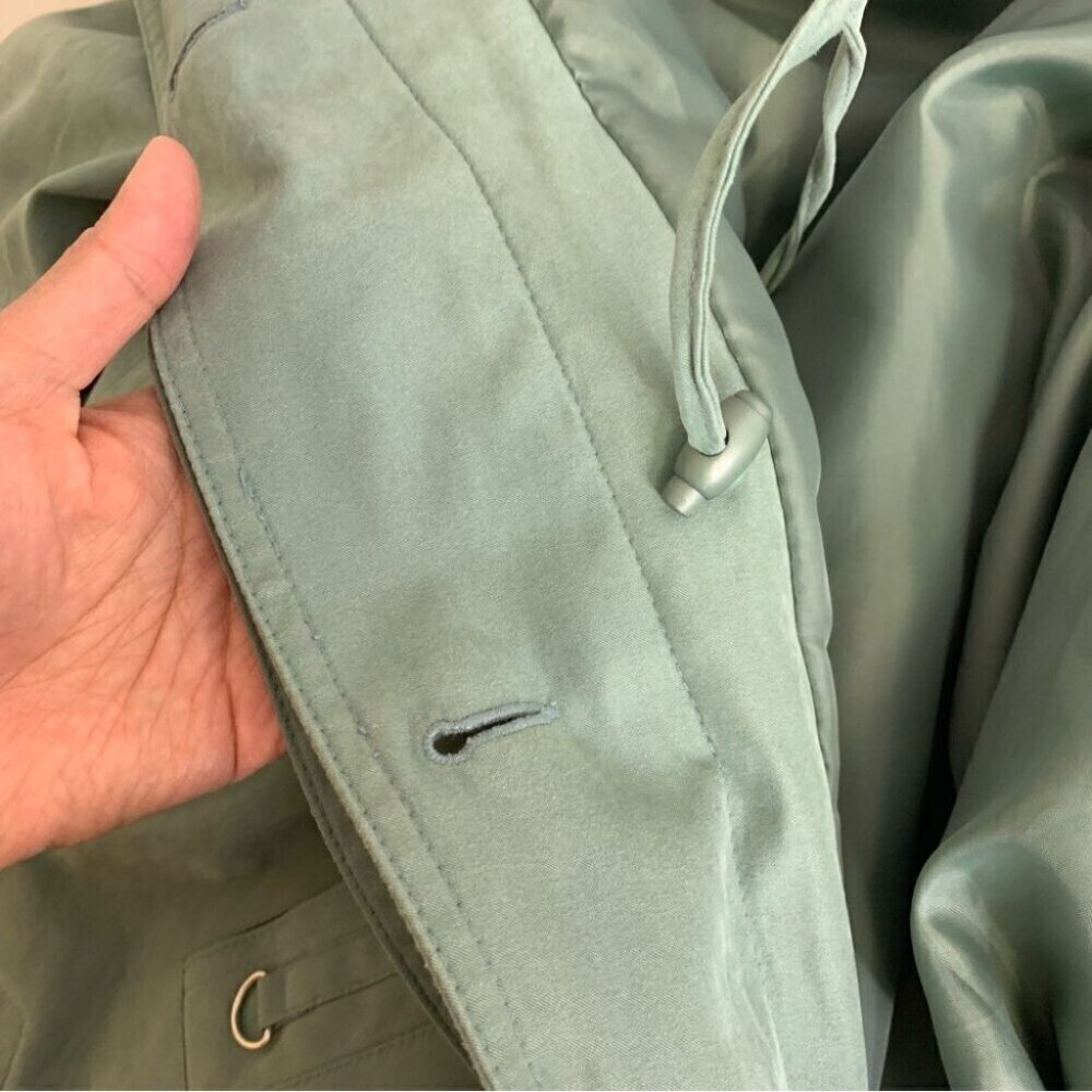 VINTAGE Moss Green Light Fisherman Core Coat Jacket Size M - Picture 14 of 15